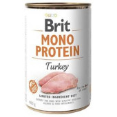 Brit Mono Protein Turkey - консервирана храна за кучета с 78% пуешко месо